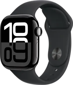 Apple Watch S10 4G 42mm Sport Band S/M Gagatsvart