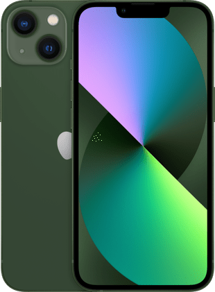 iPhone 13 grön fram och baksida