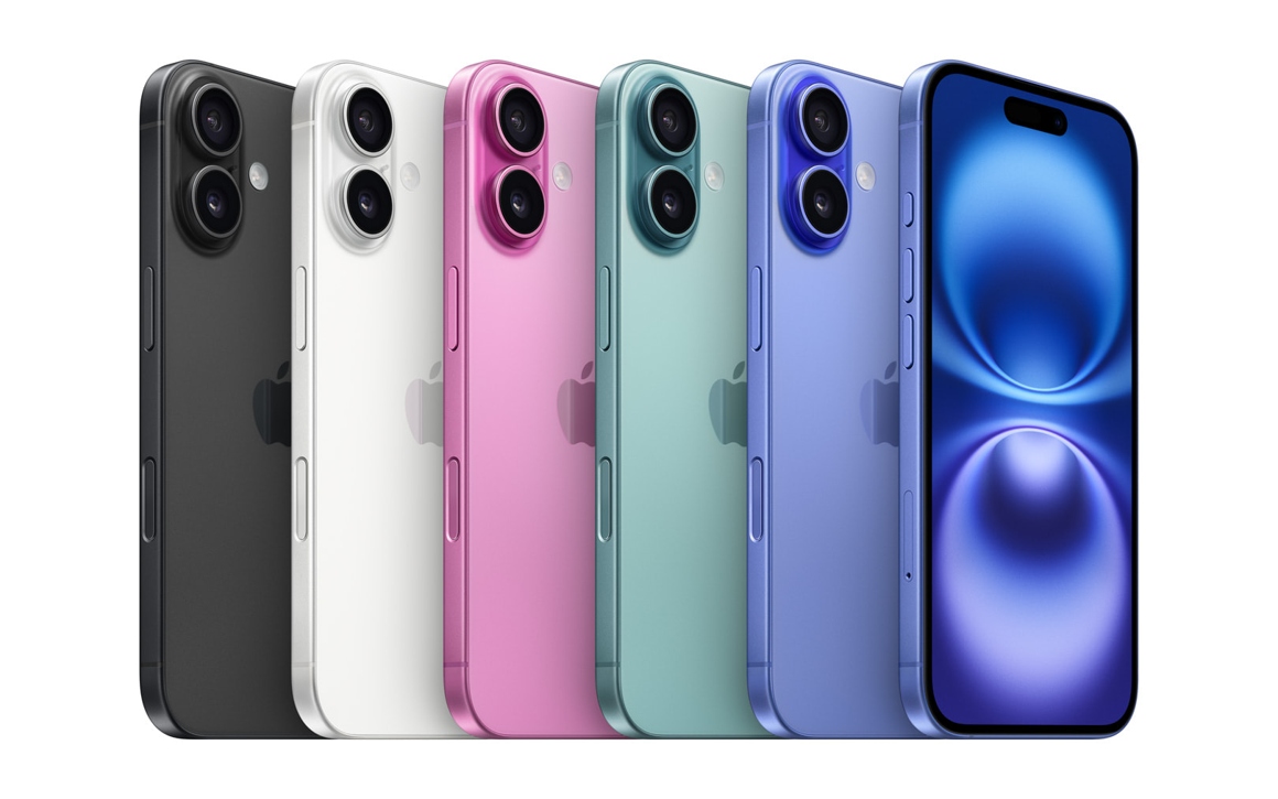iPhone 16 alla färger uppradade